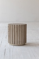 Table d'appoint classique en pin recyclé, tabouret, table d'appoint moderne, table de chevet, meubles pour salon
