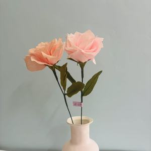 Flores de <span class=keywords><strong>Campanula</strong></span> de Papel Crepé Blanco Hechas a Mano al por Mayor, Tallo Largo, Flor Artificial Tipo Trompeta, Ramo de Boda, Decoración Floral para Interiores del Hogar - Product Image 3