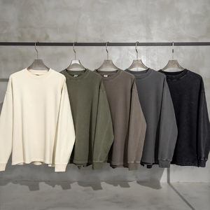 Oversizedside Vent Dropped Shoulder 100% algodón Heavyweight Oversized Venta <span class=keywords><strong>al</strong></span> por mayor Hombres Unisex Camiseta Sudadera Streetwear - Product Image 6