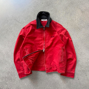 Street Wear Zipper Button High Quality Wash Duck <b>Canvas</b> Work <b>Jacket</b> Custom Designer Oversized Crop Boxy Fit Faded Work <b>Jacket</b> - Product Image 2