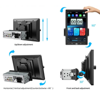 Reproductor Multimedia Universal 1531C de 10.4 Pulgadas, Rotatorio, 1 Din, MP5, con Radio FM, Carplay, Android Auto, Pantalla Táctil, para Auto
