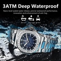 Montre pour homme Poedagar 925 de marque haut de gamme, en or rose carré, à quartz, étanche, luminescente, avec date, en acier inoxydable
