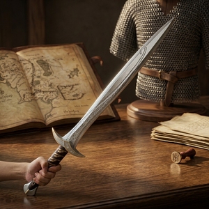 Épée de jouet <span class=keywords><strong>en</strong></span> mousse PU personnalisable OEM, haute densité, 71 cm (27,95 po), légère, souple, sûre, durable, pour cosplay, tournage de films, armes de scène - Product Image 2