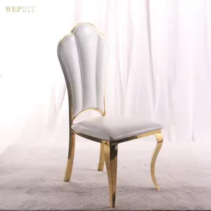 Chaises de mariage meubles modernes chaises de banquet empilables blanches pour événements vente en gros de chaises de roi pour mariage