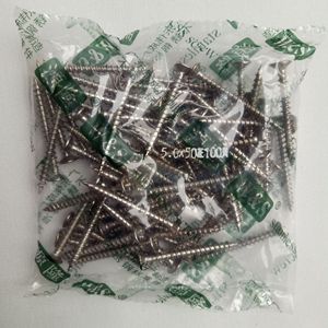 Tornillos autorroscantes de acero inoxidable M4x50 Grado 304 con cabeza plana ranurada para madera, estándar métrico - Product Image 4