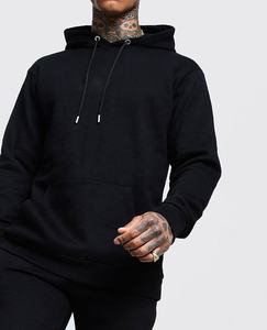 Nuevo Diseño, Sudadera con Capucha de Felpa Negra Sólida, Conjunto Deportivo de Pantalones Jogger y Sudadera de Manga Larga, 100% Algodón Orgánico - Product Image 5