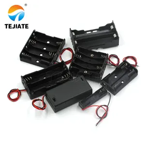 Tempat baterai No. 5 No. 7 dengan saklar dan cover 1.5v 3 Aa dengan lead kabel Case tanpa switch Shenzhen grosir tempat Baterai