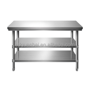 Banco de trabajo de acero inoxidable, mesa de preparación de alimentos para <span class=keywords><strong>restaurante</strong></span>, mesa de Metal de borde recto, fábrica china, nueva oferta - Product Image 6