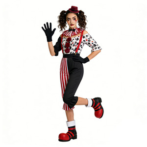 Costumes de clown de cirque pour Halloween, ensemble de costumes parent-enfant, tenues de fête à manches longues ajustables pour femmes et enfants - Product Image 3