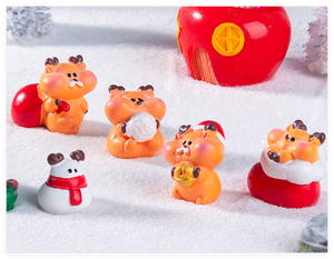 3d statua in miniatura in resina renna regalo calza pupazzi di neve pupazzi di neve albero decorazione XMA casa di mele natale all'aperto figura giocattolo per bambini - Product Image 5