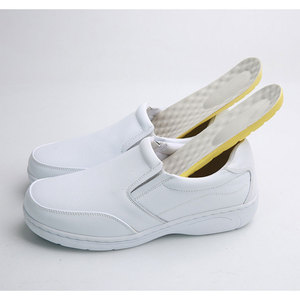 Giày da bò unisex đế thấp, kiểu dáng thường ngày, thoáng khí, chống trơn trượt, chống tĩnh điện, thoải mái, dành cho đầu bếp, y tá, đế cao su - Product Image 5
