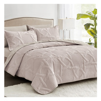 Vente en gros de couvre-lits et de courtepointes de luxe 100% polyester, lavables, pour hôtels, taille King