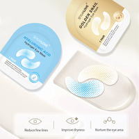 2025 Marque privée Acide hyaluronique Escargot Cristal Collagène Masque Patch Pour Les Yeux Masque Pour Les Yeux Sous Les Yeux Gel Patch