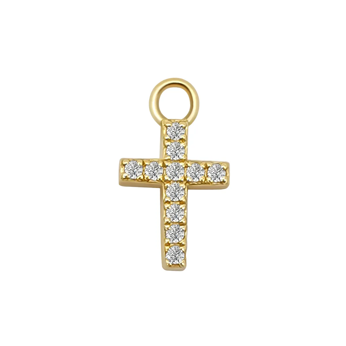 Gioielleria raffinata risultati e componenti di gioielli in oro 14K ciondoli incrociati con Moissanite per anelli bracciali collane fai da te