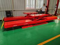 Pont élévateur hydraulique à double ciseaux 4000 kg, élévateur automobile à levée complète avec plateforme antidérapante