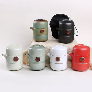 Glaze Quick Cup Ceramic Travel <b>Tea</b> <b>Set</b> Modern One <b>Pot</b> Two Cups Portable Outdoor Car Bag Mini Kung Fu <b>Tea</b> Brewing <b>Set</b> - Product Image 2