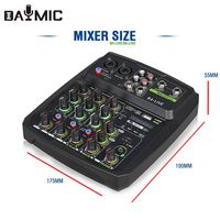 DAYMIC B4 LIVE Mini Console de Mixage Audio USB Professionnelle 4 6 Canaux pour DJ Diffusion Enregistrement