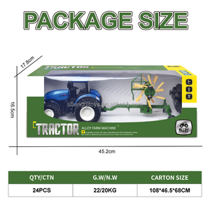 LK Toys 1/24 6CH Tracteur <span class=keywords><strong>RC</strong></span> Farmer Car Alloy <span class=keywords><strong>RC</strong></span> Trailer Tractor with Light Farming Toy with Wide Wheels - Product Image 5