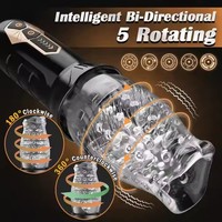 Gobelet de masturbation électrique pour homme, vente en gros, automatique, 10 vibrations et 5 rotations, jouet sexuel en TPE, gobelet d'avion pour masturbateur masculin