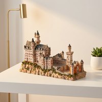 Miniature de château en polyrésine 3D sculptée à la main, modèle de bâtiment miniature, cadeau souvenir artisanal en résine personnalisé en usine