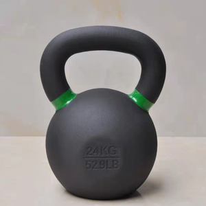 <span class=keywords><strong>Kettlebell</strong></span> personnalisé en fonte noire de 24 kg avec revêtement en poudre, marque HV - Product Image 5