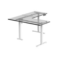 Bureau de jeu moderne en métal, silencieux, avec moteur à mémoire de forme, électrique, hauteur réglable de 73 à 116 cm, bureau intelligent en forme de L