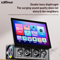 Haut-parleur karaoké de 14.1 pouces avec écran contrôle tactile haut-parleur WIFI haut-parleur de fête maison double microphone, karaoké