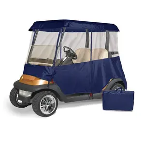 4 lados 300D para todo tipo de clima a prueba de viento impermeable cubierta de lluvia caja de conducción caja de carrito de Golf cubierta de coche de Golf