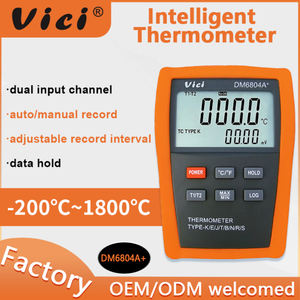 विमाप dm6804a + अलार्म रिकॉर्ड दोहरे चैनल थर्मामीटर - Product Image 2