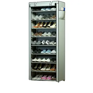 Simple non-woven True color cloth shoe rack multi-layer steel pipe assembly dustproof shoe cabinet