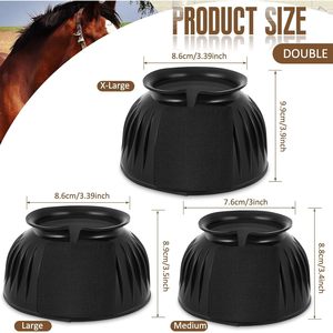 Stivali da campana in gomma comodi per la cura del cavallo Premium Design senza sfregamento con protezione contro i traumi da impatto per zoccolo - Product Image 4