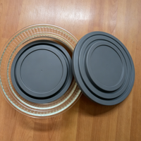 Bols mélangeurs en verre côtelé avec couvercles hermétiques anti-fuite, sans BPA, empilables, gain de place, pour préparation de repas et stockage alimentaire, cuisine