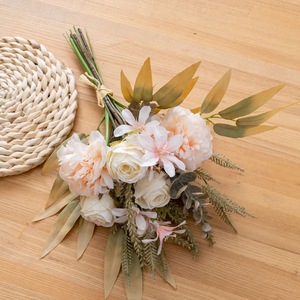 Bouquet de fleurs artificielles pivoines Moon's Bond en tissu tissé plastique pour décoration intérieure et accessoires de mariage CF02033 - Product Image 3