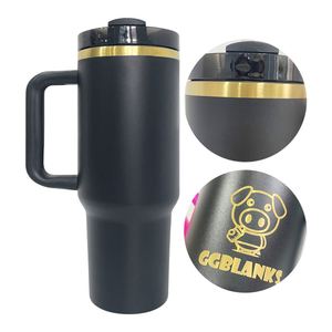 Vasos Personalizados con Logotipo H2.0, Recubrimiento en Polvo, Grabado Personalizado, 40 oz, Holográficos Dorados, con Asa - Product Image 2
