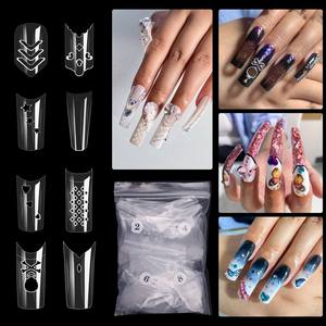 Cercueil Stiletto Français <span class=keywords><strong>Faux</strong></span> Ongles Clair Demi Couverture Complète Artificielle <span class=keywords><strong>Faux</strong></span> Nail Art Conseils <span class=keywords><strong>Capsule</strong></span> pour Extension - Product Image 6
