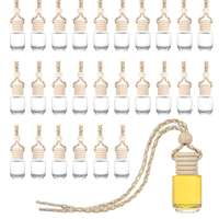 Vente en gros de flacons diffuseurs d'air frais pour voiture en verre vide de 10 ml avec bouchon en bois et emballage personnalisé
