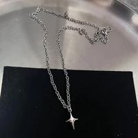 Collier tendance gothique en alliage plaqué argent avec pendentif chaîne à maillons, bijoux punk à la mode pour femmes et hommes, idéal pour un anniversaire