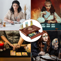 Table d'autel en bois gravée avec tiroir pour méditation spirituelle bouddhiste