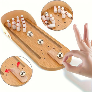 Mini Desktop gioco di <span class=keywords><strong>Bowling</strong></span> al coperto Puzzle per il tempo libero giocattoli educativi per <span class=keywords><strong>bambini</strong></span> set da <span class=keywords><strong>Bowling</strong></span> in legno giocattoli per <span class=keywords><strong>bambini</strong></span> - Product Image 2