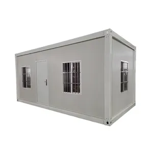 ZCS预制集装箱复式房屋两个集装箱外壳20英尺平包装集装箱房屋钢门现代定制颜色