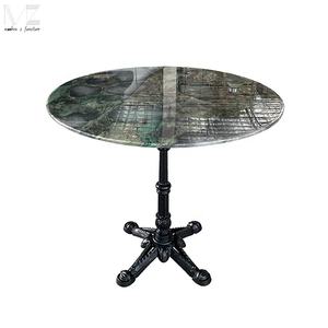 यूरोपीय शैली tavoli ristorante दौर संगमरमर exterieur 4 सीट खाने की मेज और कुर्सी सेट काले आउटडोर बिस्ट्रो रेस्तरां टेबल - Product Image 2