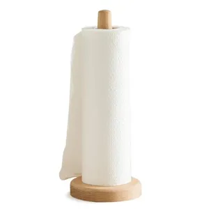 Кухонный деревянный держатель для бумажных полотенец DS1438, подставка для полотенец в ванную комнату, стойка для салфеток, подставка для бумажных салфеток из твердой древесины