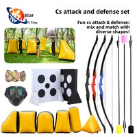 Ensemble d'attaque et de défense CS, jeu de fléchettes en fibre de verre pour activités de plein air et de team building, avec équipement de protection, pour la vente en gros