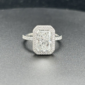 HQ Gems Sólido 18K <span class=keywords><strong>Anillo</strong></span> <span class=keywords><strong>de</strong></span> oro blanco D VS1 CVD Diamante Corte radiante Anillos <span class=keywords><strong>de</strong></span> diamantes <span class=keywords><strong>de</strong></span> laboratorio <span class=keywords><strong>de</strong></span> 3 <span class=keywords><strong>quilates</strong></span> - Product Image 4