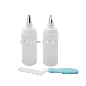 Wholesale Home Decorating Cake Tools Product Set Of 2 Squeeze Bottles plastic sauce bottle squeeze
