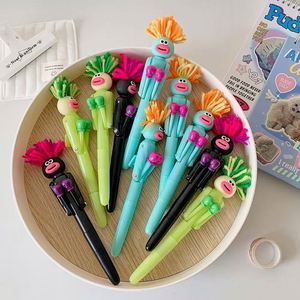 Stylo bille mécanique multicolore anti-stress, design dessin animé 'Fried Mao Man' à grande bouche, pour divertissement étudiant et cadeau créatif - Product Image 1