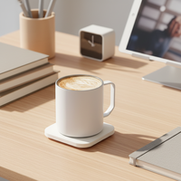 Tasse chauffante électrique intelligente à contrôle de température, cadeau de Noël, 55 degrés, en acier inoxydable, chauffe-tasse, mug chauffant