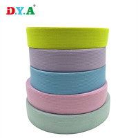 Bande élastique tricotée colorée personnalisable de 25 mm de largeur pour la couture de vêtements et accessoires