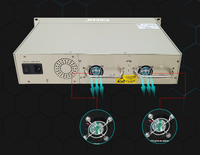 Châssis de rack TiNCAM 2U 19 pouces Châssis de convertisseur de média à fibre optique à 16 emplacements Émetteurs-récepteurs optiques enfichables Châssis de convertisseur de média de port