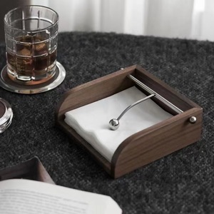 Boîtes à mouchoirs pour restaurants et hôtels, sur mesure et en gros, boîtes carrées en acajou, boîtes à serviettes en bois massif, et articles de luxe légers. - Product Image 1